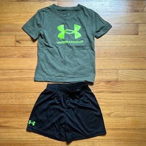 Boys Under Armour activewear shorts set Size 3T